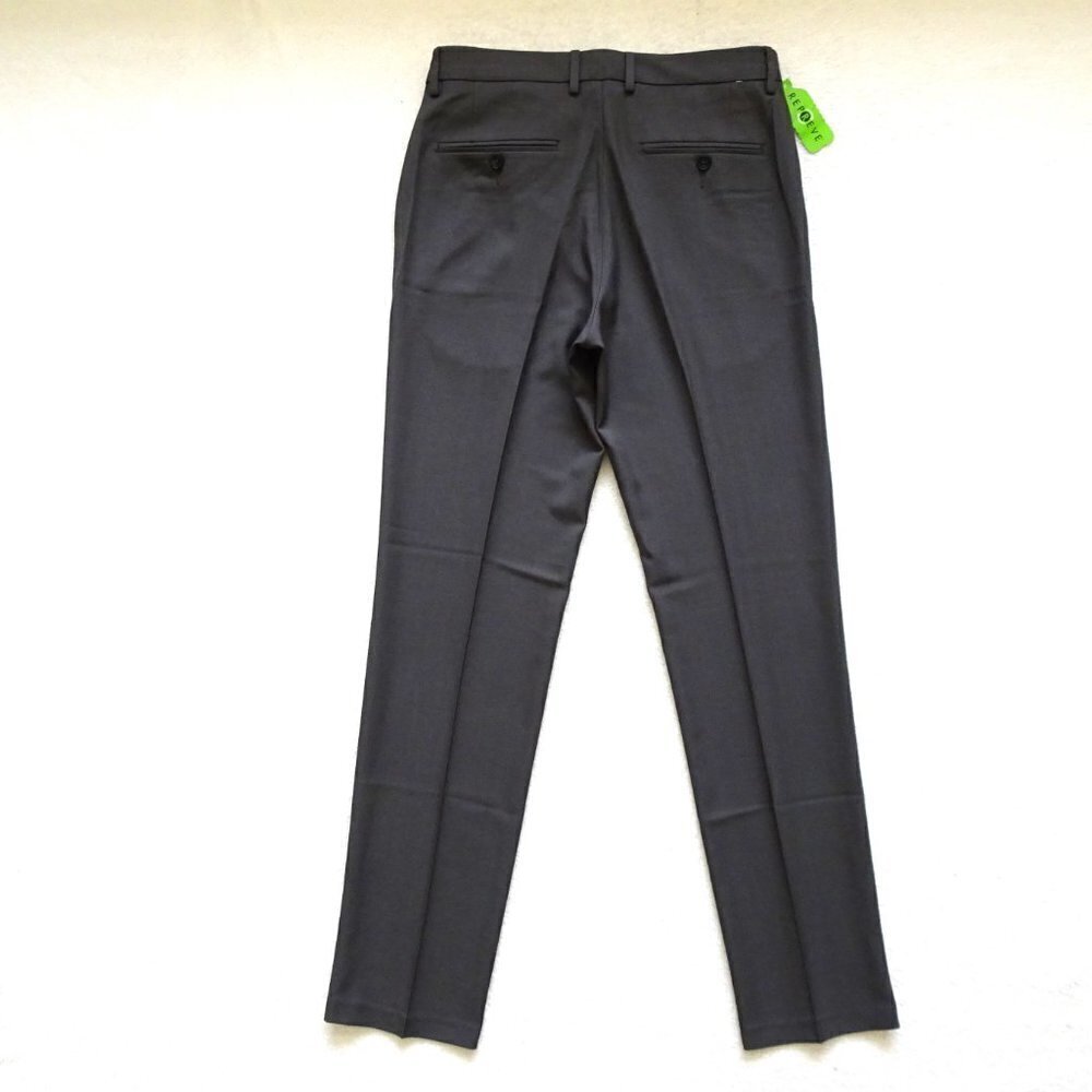 Haggar Dress Pants Men's 32x34 Gray Flat Front Flex Waistband Office Work - Picture 3 of 7